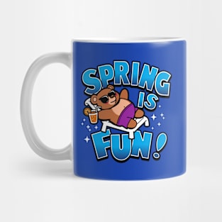 Spring Is Fun Cool Cute Bear Spring Break Chilling Mug